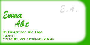 emma abt business card